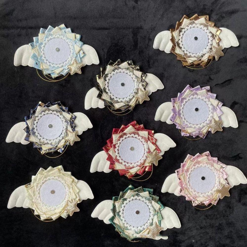 Flower Anime Badge Display Base Lace Colorful Badges Pins Tray School Backpack