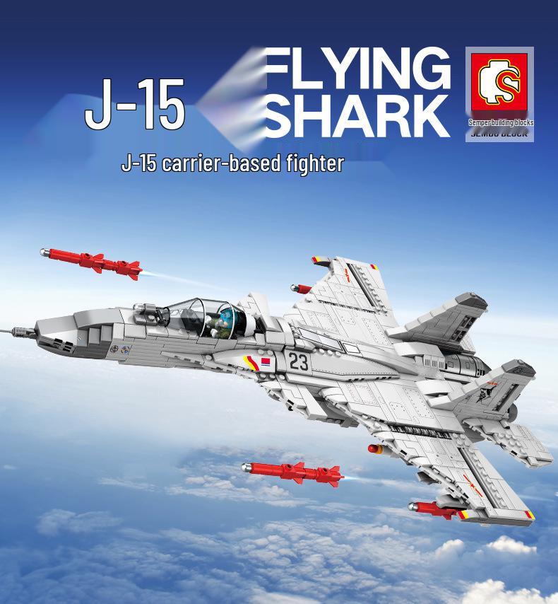 J-15 Fighter Jet Model Building Blocks Toy for Kids