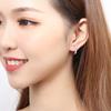 Love Shape Weight Loss Pure Silver Cubic Zirconia Magnetic Therapy Thin Earring