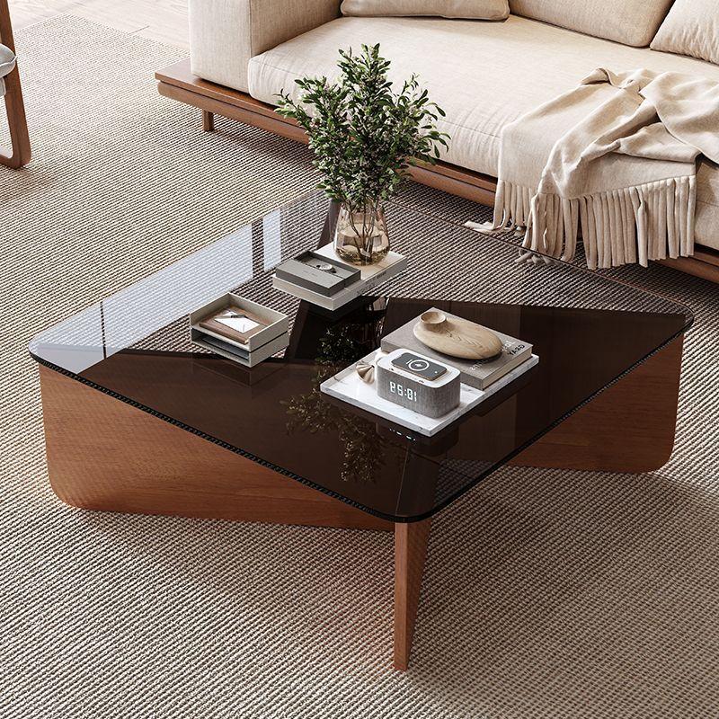 Donzhu Minimalist Glass Round Coffee Table