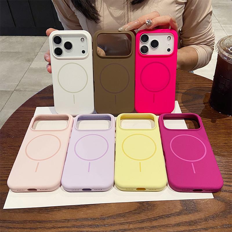 Для iPhone 16 17 Air 12 13 14 15 Pro Max 16 Plus Ударопрочный Чехол Роскошный Жидкий Силикон Магнитный Беспроводная Зарядка Чехол для Телефона