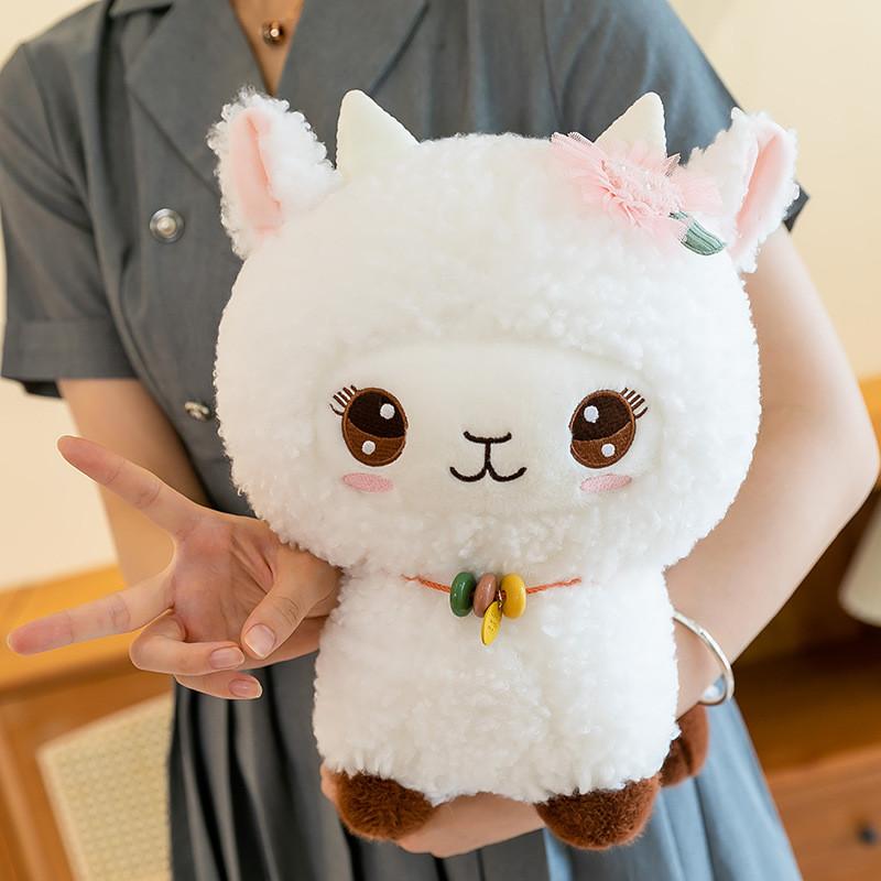 Adorable Short Plush Sheep Doll For Girls Perfect Birthday Gift And Wedding Decoration