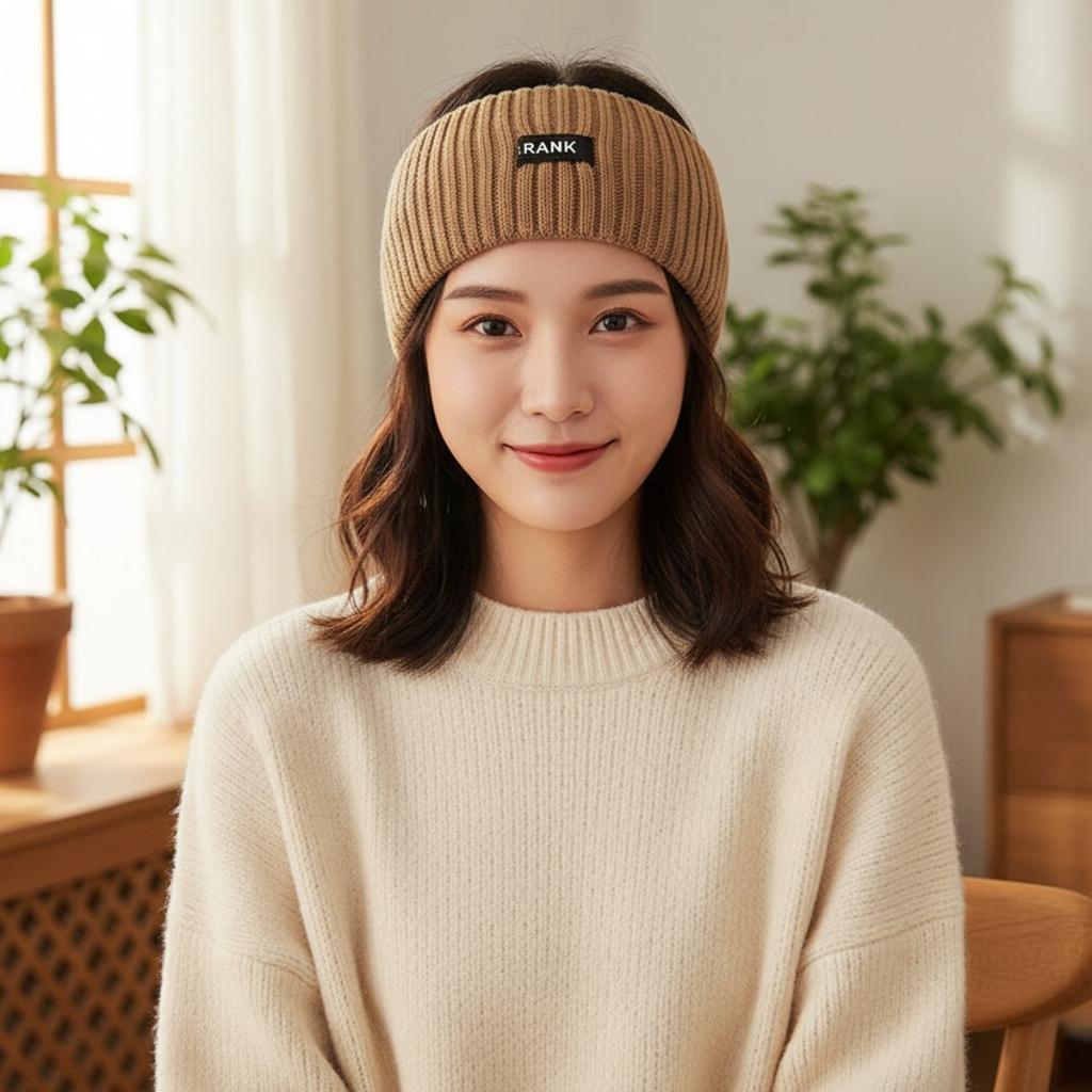 Спортивная повязка на голову, Широкий край, Повязка для умывания лица, Для ношения снаружи, Однотонная, Пуловер, Вязаная повязка на голову