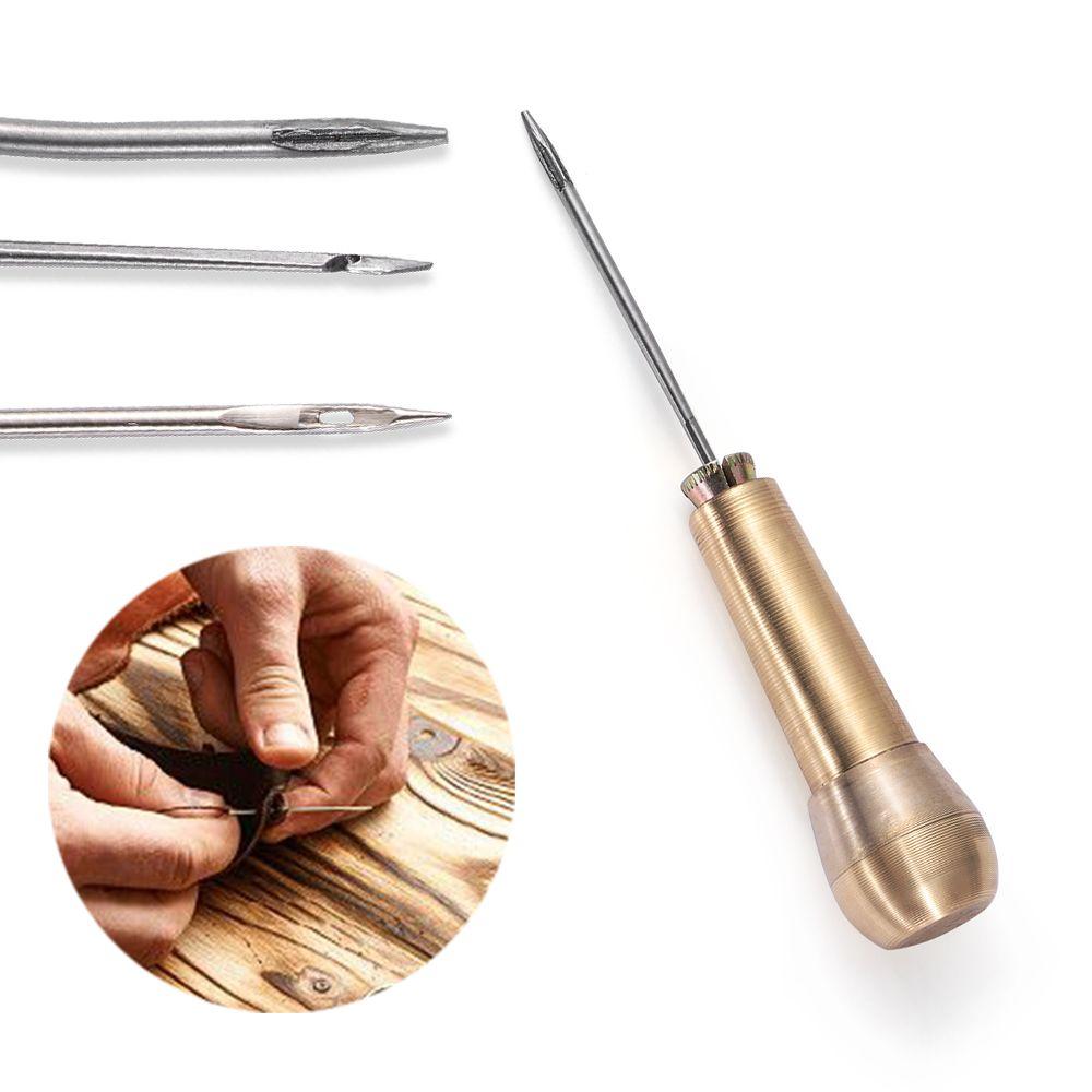 Швейные принадлежности Ручной стежок Шило Кожаное ремесло Инструмент для ремонта обуви Набор игл Швейное шило