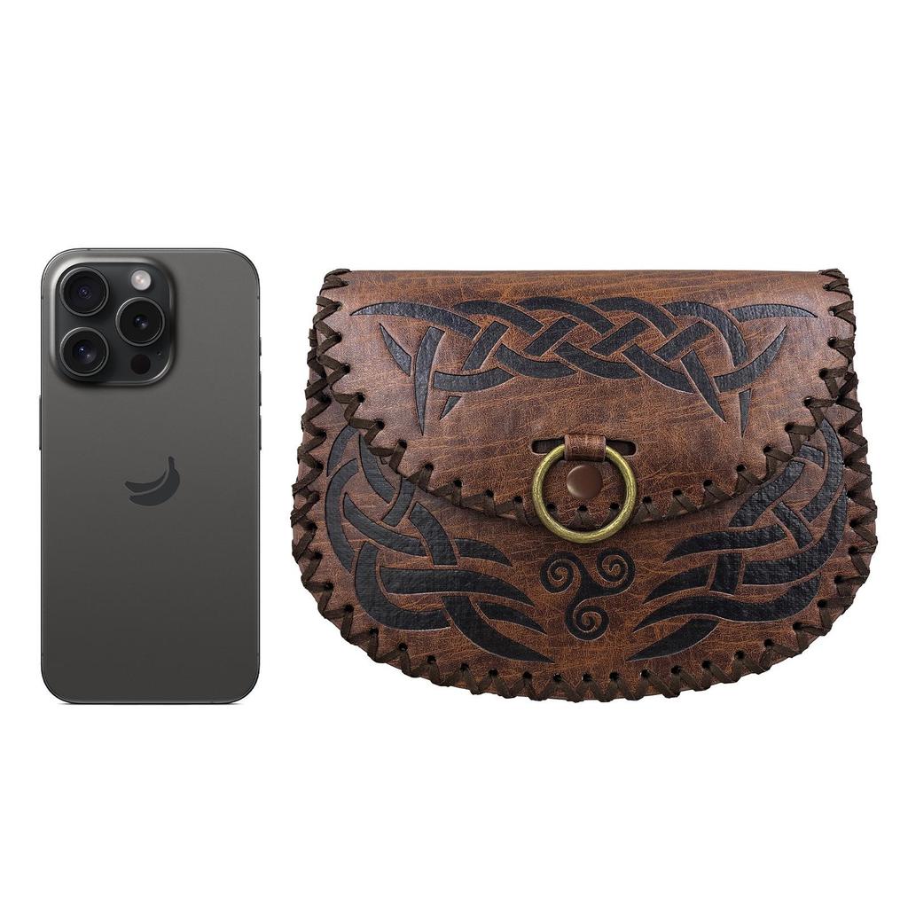 Сумка на пояс в стиле средневекового скандинавского викинга - реквизит для ретро-косплея