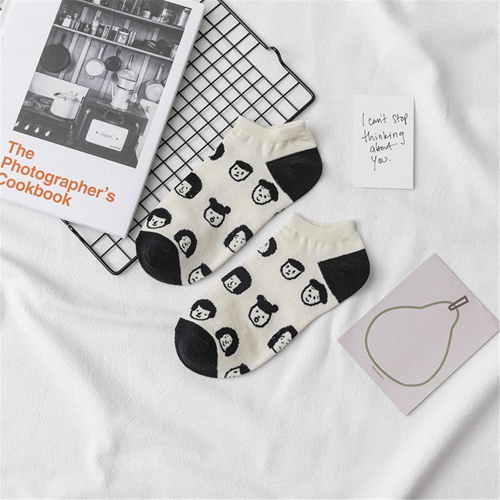 INS Смешные мультяшные носки с яйцами Милые девчачьи Счастливые животные Фрукты Еда Короткие носки Омлет Клубника Ананас Радужные полоски