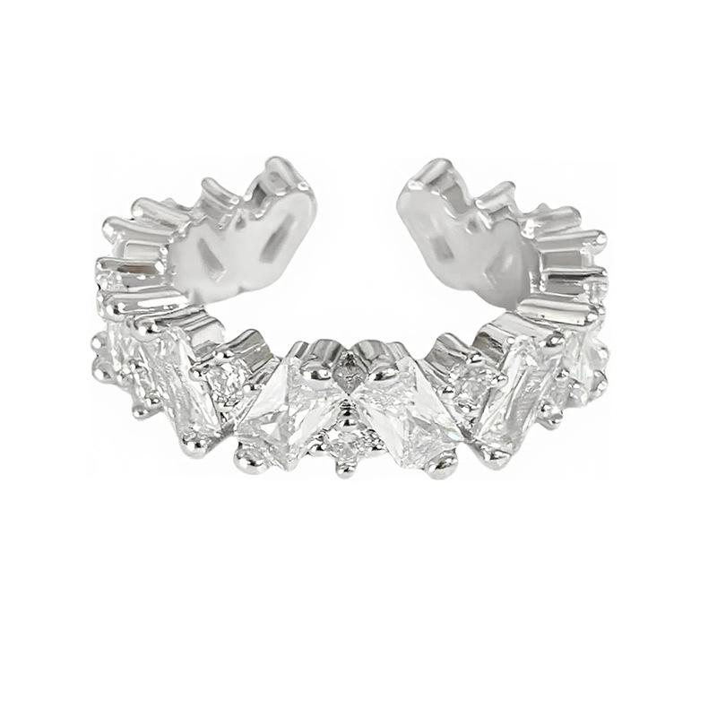 Взрывной Лед Бриллиант Цыганская Звезда Полный Бриллиантов Цир*****Пен Кольцо Нишевое Изысканное Легкая Роскошь Высококлассное Кольцо Женщина