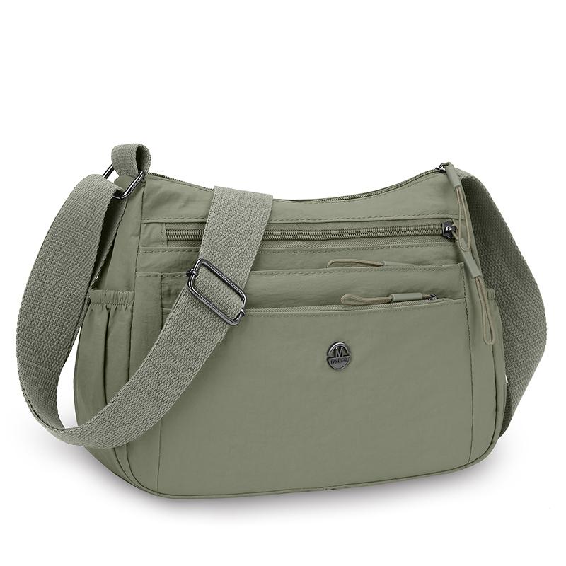 Вместительная легкая сумка кроссбоди из ткани Оксфорд, повседневная женская сумка через плечо, многослойная сумка для мамы, водонепроницаемая