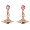 Серьги-подвески Vivienne Westwood 3D Petite Orb со стразами из розового золота 62020032-G002 [Товар]