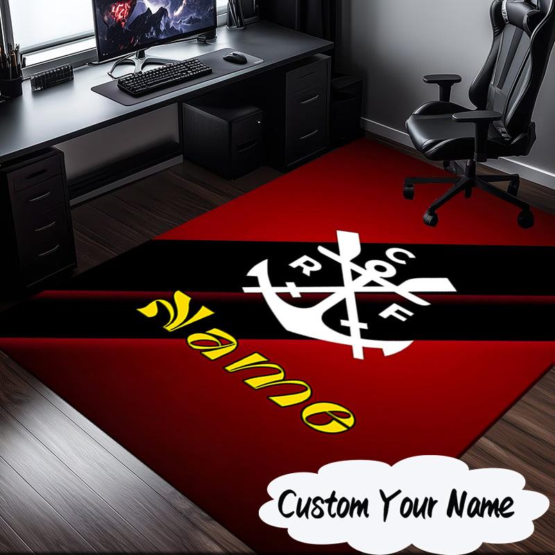 Custom Name Corinthians Team Crest Rug for Living Room, Game Rooms, Office, Bedroom, Floor Mat Playful Design, fan gifts Christmas decor