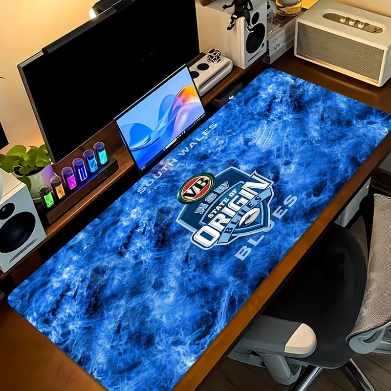 NSW Blues State of Origin Color Mouse Pad Large Gaming Table Cushion Non-slip Laptop Tablet Big Mousepad XXL Mat Mini PC Playmat With Lock edge