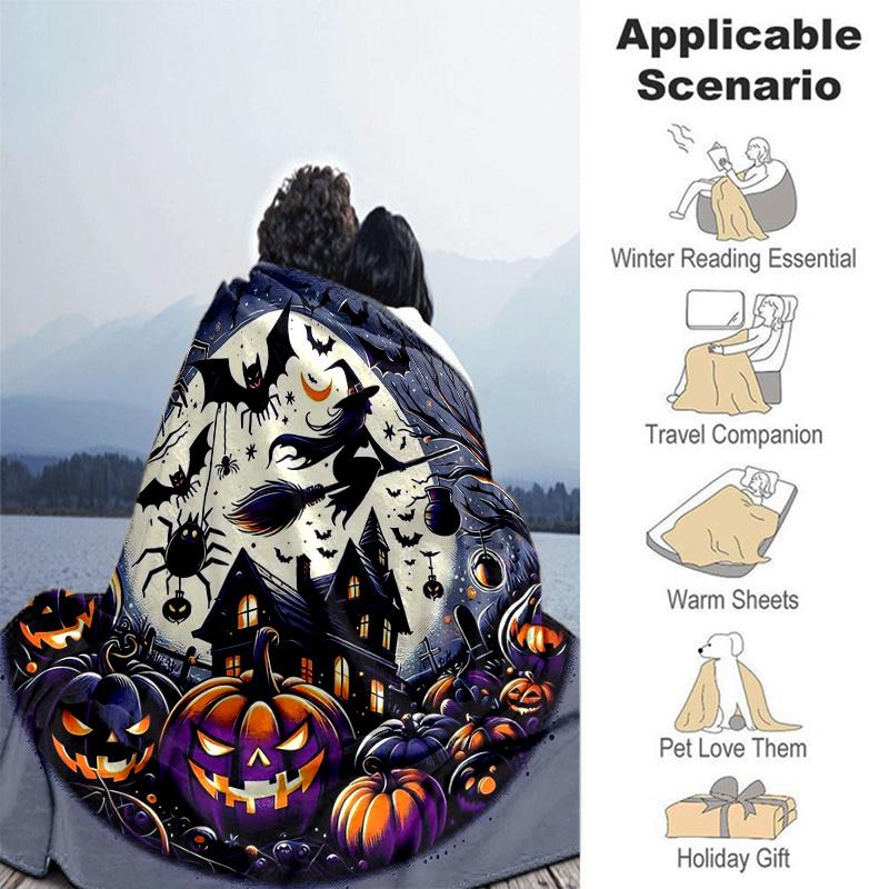 1pc Halloween Bilder Ideen Blanket Seasonal Universal Home Decorative, Living Room, Travel, Camping, Car Blankets