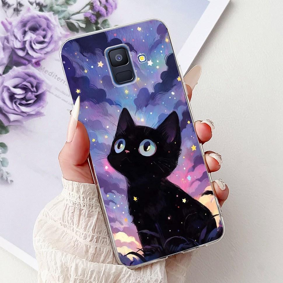 Чехол для Samsung Galaxy A6 2018 Роскошный Расписной Чехол Мягкий Силиконовый Чехол для Телефона Для Samsung A 6 A6 GalaxyA6 2018 Задняя Крышка Coque