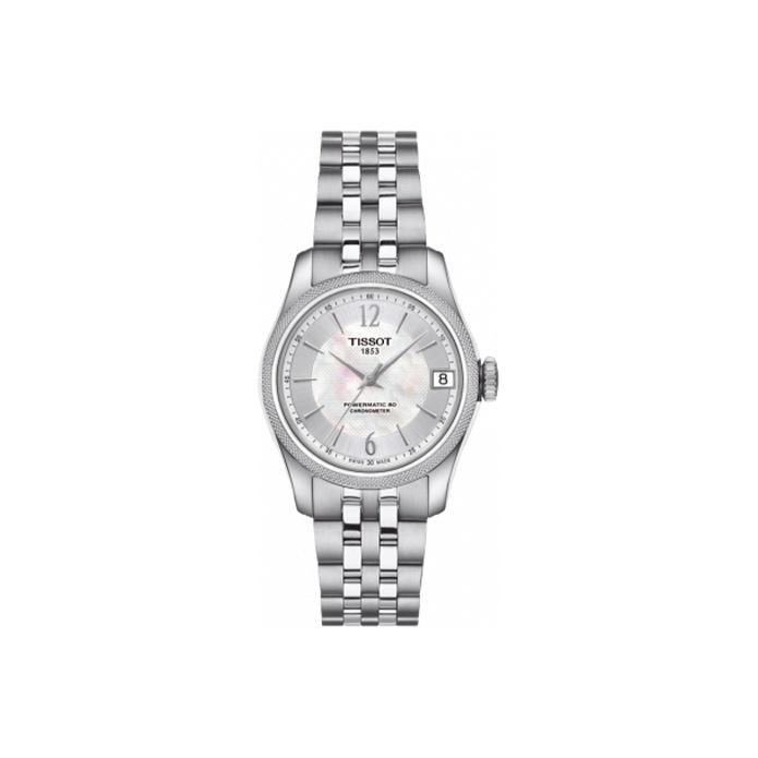 Tissot Коллекция Halo Механический механизм Водонепроницаемость 50 метров Женские часы 32 мм Белый циферблат T108.208.11.117.00
