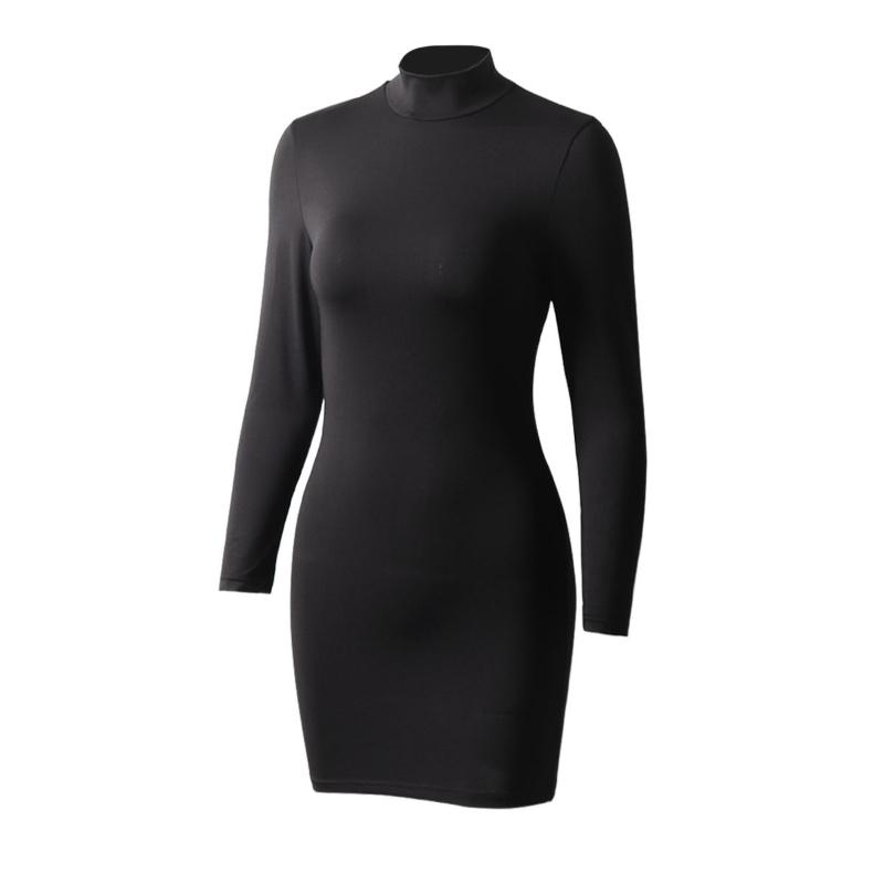 Y2K Autumn/Winter Women's Sexy and Elegant European and American High Collar One Step Dress