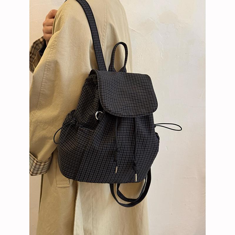 Школьная сумка женская Ins Plaid Sen Fresh Sweet Girl Heart Backpack Высокий уровень внешнего вида для студентов колледжа класс Маленький рюкзак