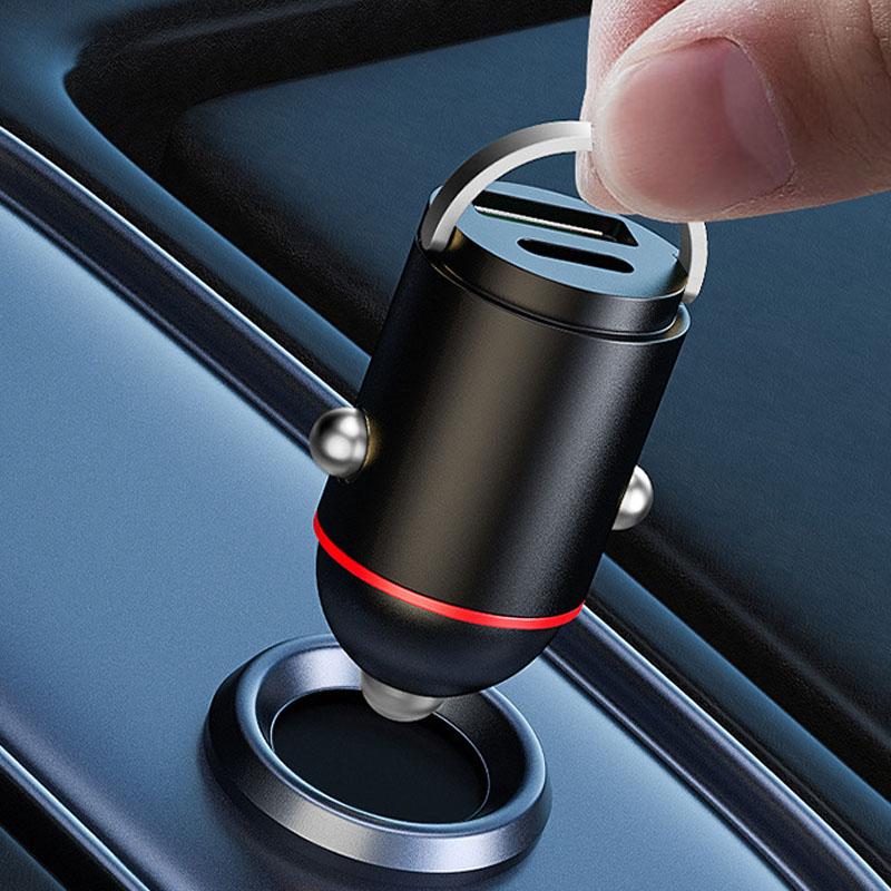 Автомобильное зарядное устройство Mini 100 Вт USB Type C Qc3.0 Pd Автомобильные зарядные устройства Быстрая зарядка Автомобильное зарядное устройство для телефона Адаптер для Samsung Huawei Xiaomi