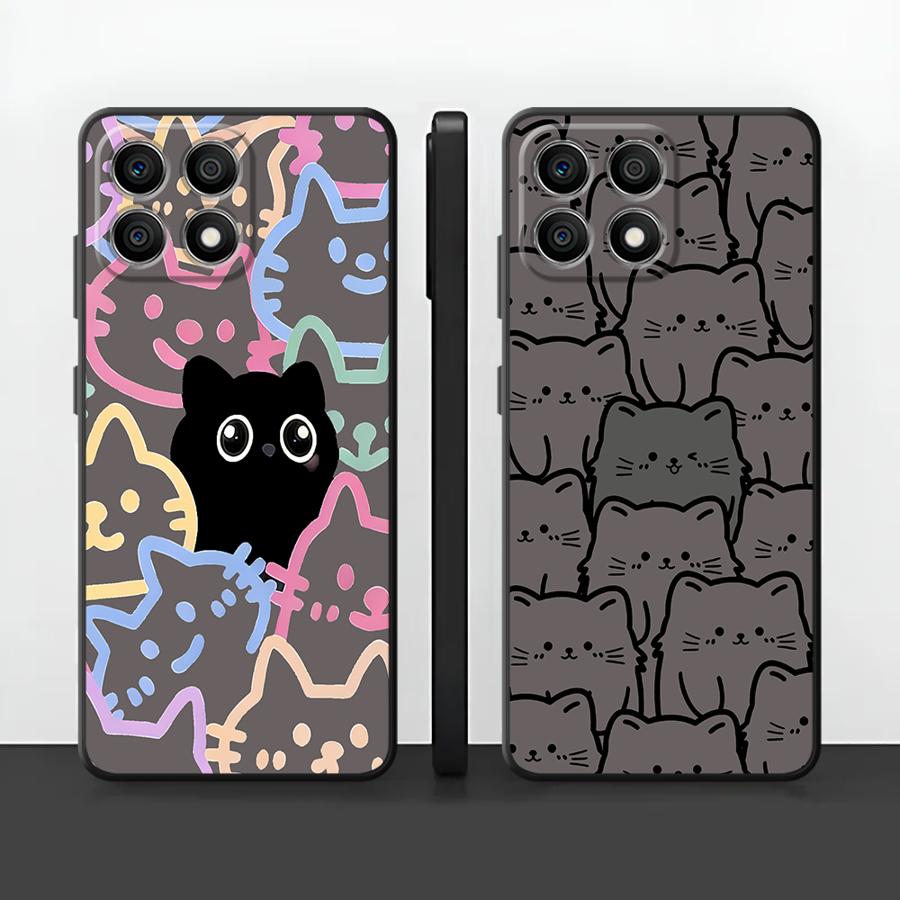 Чехол для Honor X8 90 X7 X6 Magic5Lite 200 400 Lite X5b 70 X9a 8X Funda Чехол для телефона Мультяшный Милый Кот