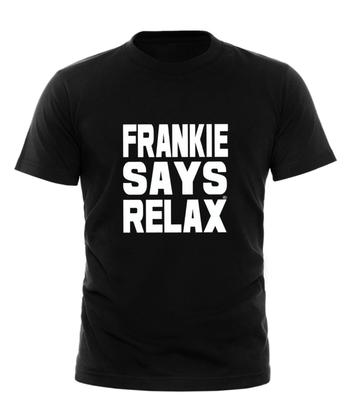 Frankie Says Relax Однотонная белая - Мужская забавная футболка-новинка черная всех размеров