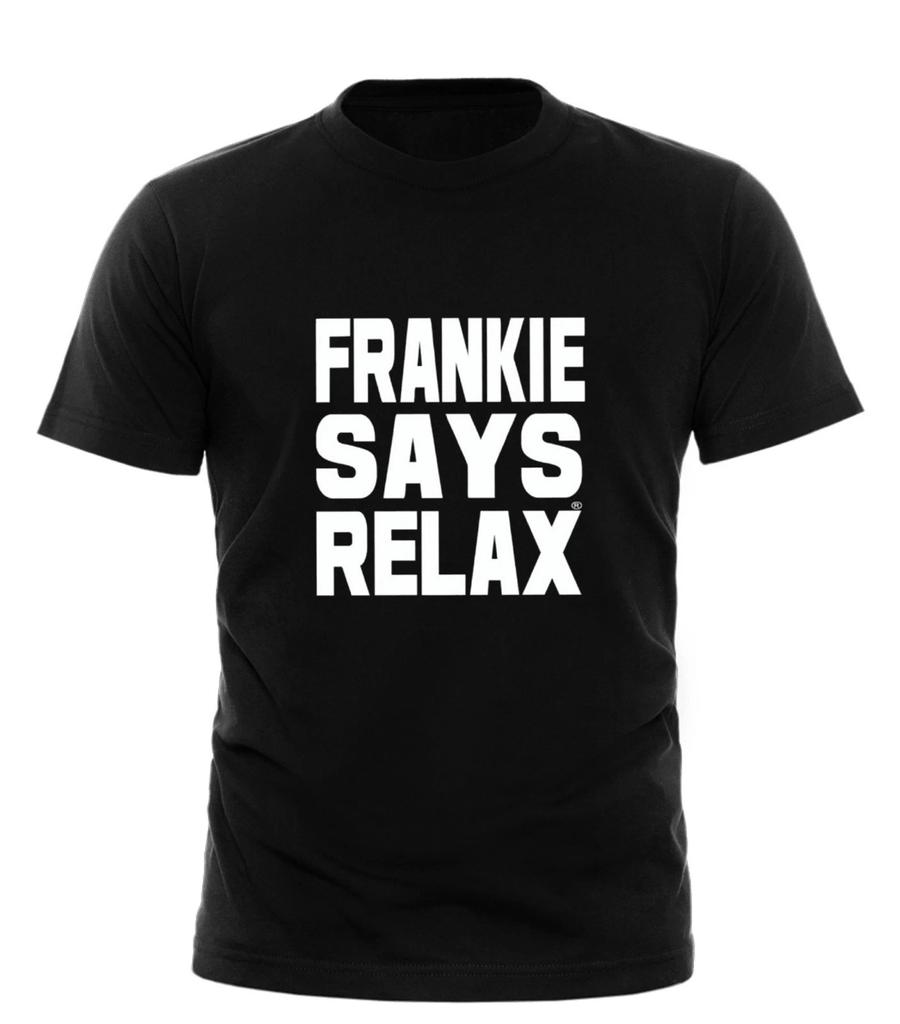 Frankie Says Relax Однотонная белая - Мужская забавная футболка-новинка черная всех размеров