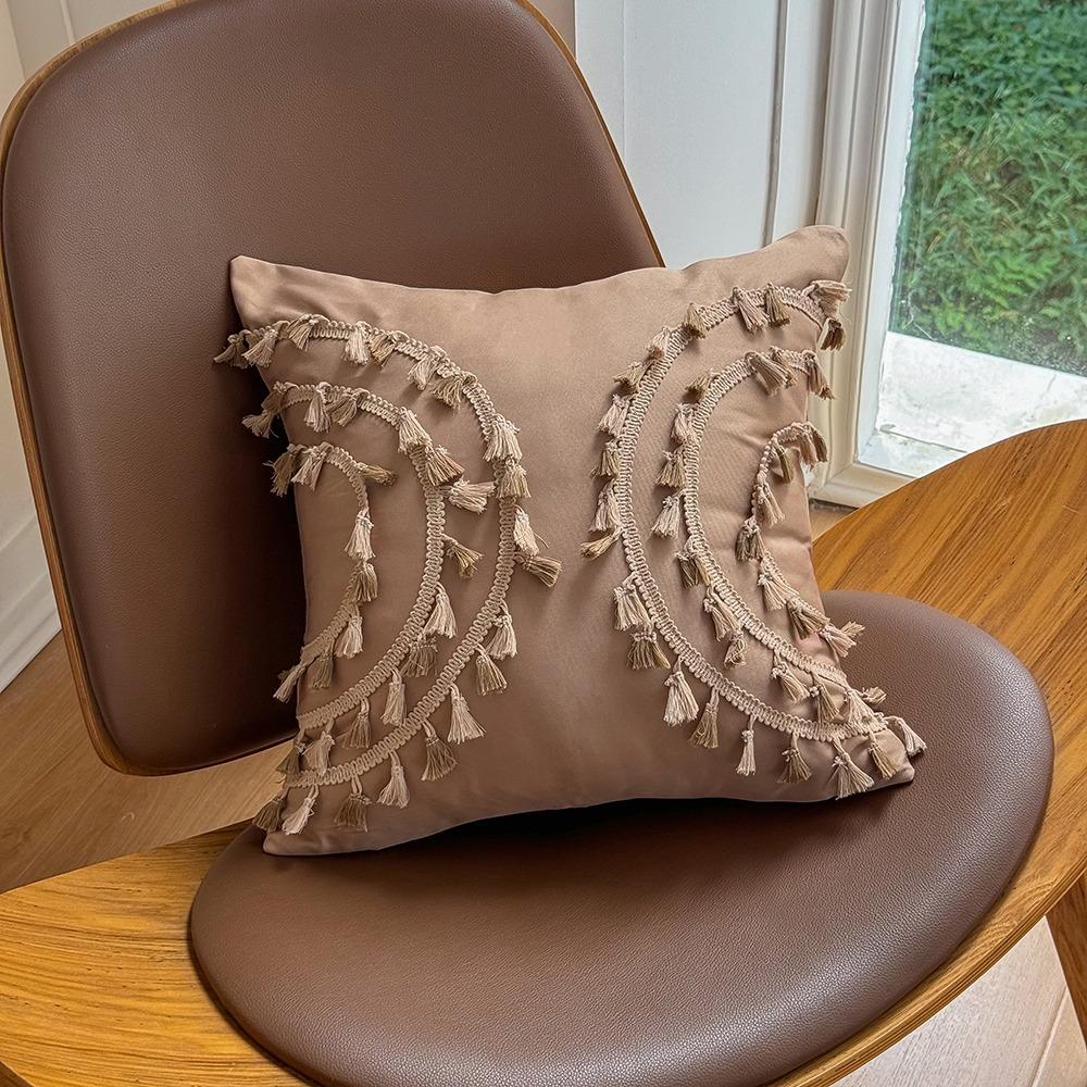 Наволочка с кисточками 45*45 см, моющаяся, скандинавская подушка, декор, красочная 18 дюймов, наволочка в стиле бохо, общежитие
