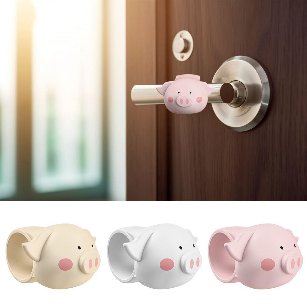 3Pcs Cartoon Wall Protector Silicone Doorknob Bumper Pad for Bedroom