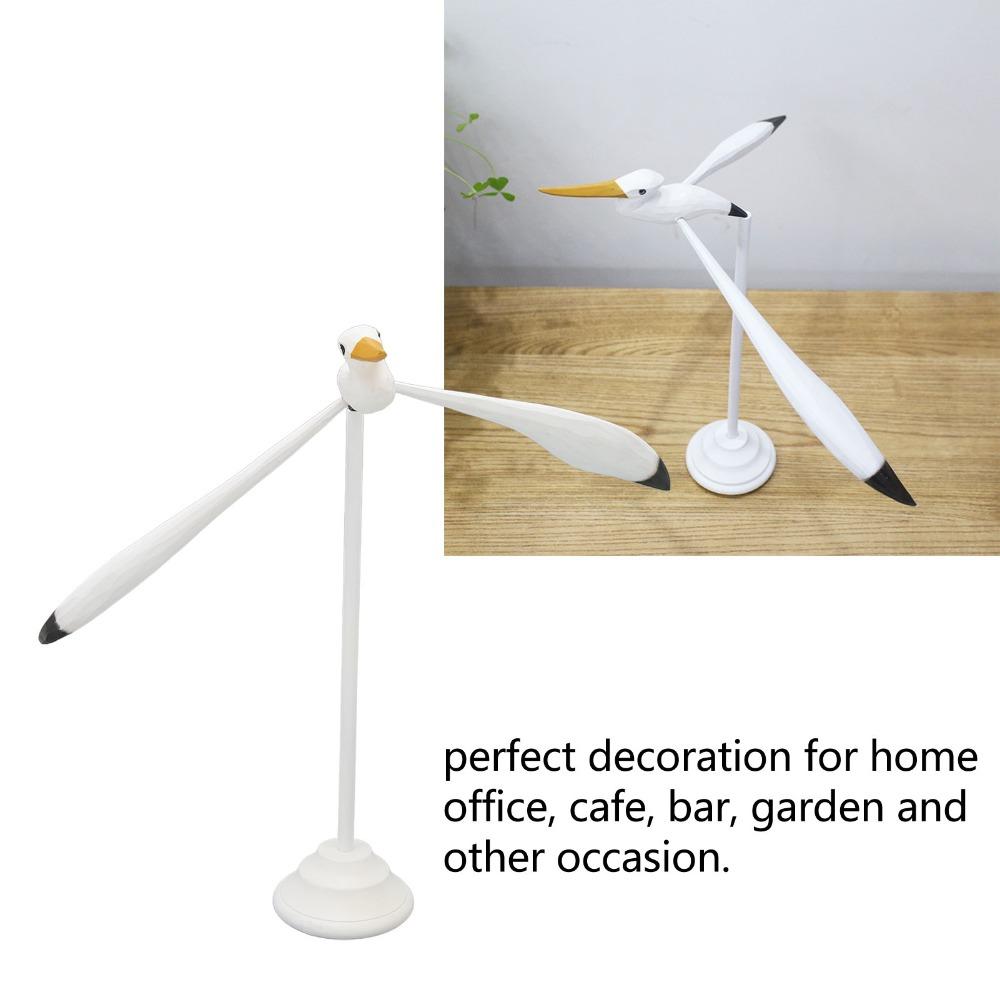 5pcs White Seagull Statue Balancing Nautical Sculpture Mobiles Seagull Figurine For Patio