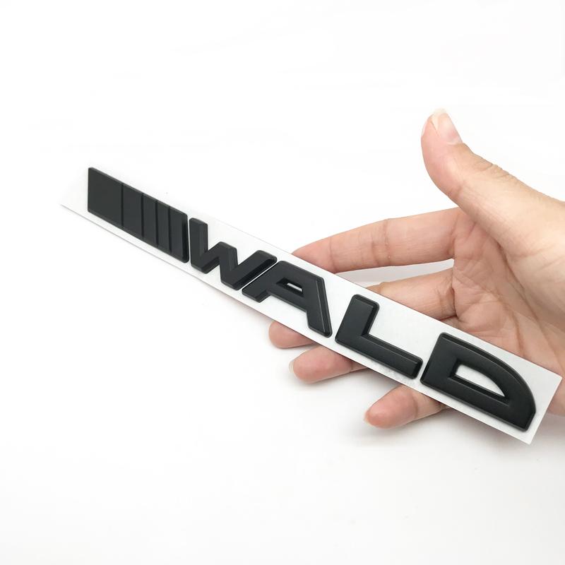 Car styling 3D metal WALD Black Bison Emblem Badge Decals Fender Rear Trunk Side Car Sticker for Mercedes-Benz E S
