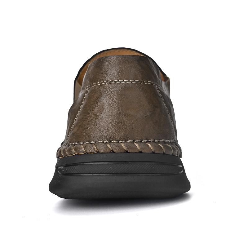 Мужская повседневная обувь из натуральной кожи ручной работы. Удобные мокасины. Мужская деловая обувь на плоской подошве.