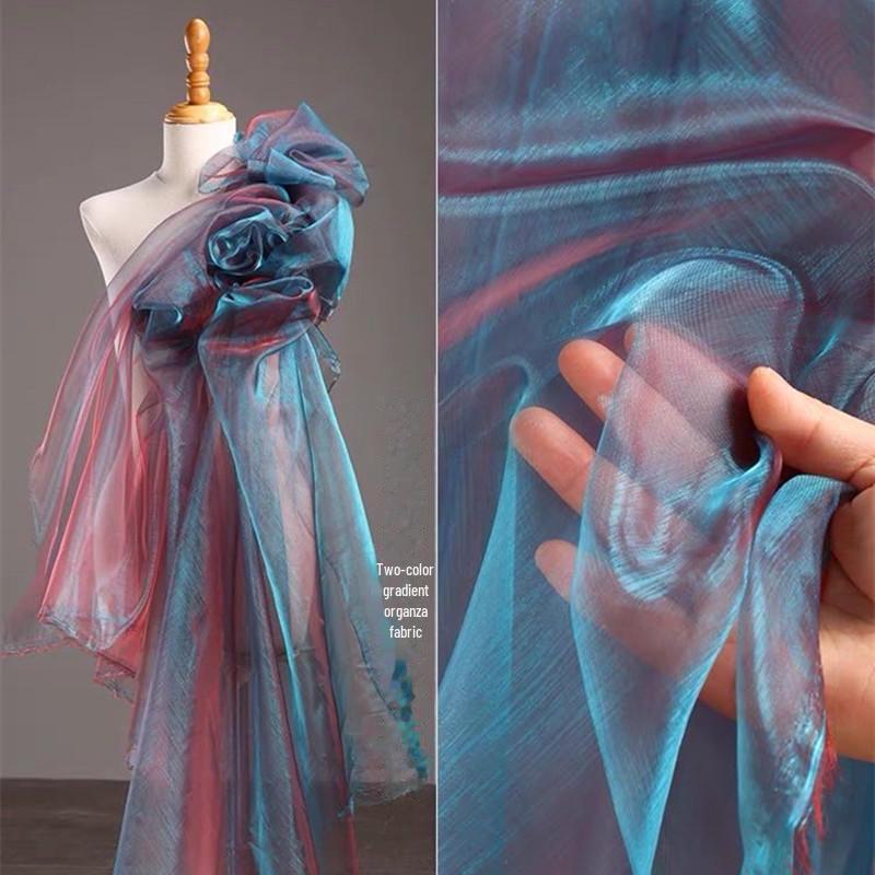 Двухцветная зашифрованная фантазийная органза: Сценические костюмы, свадебный декор и ткани ручной работы для детского сада