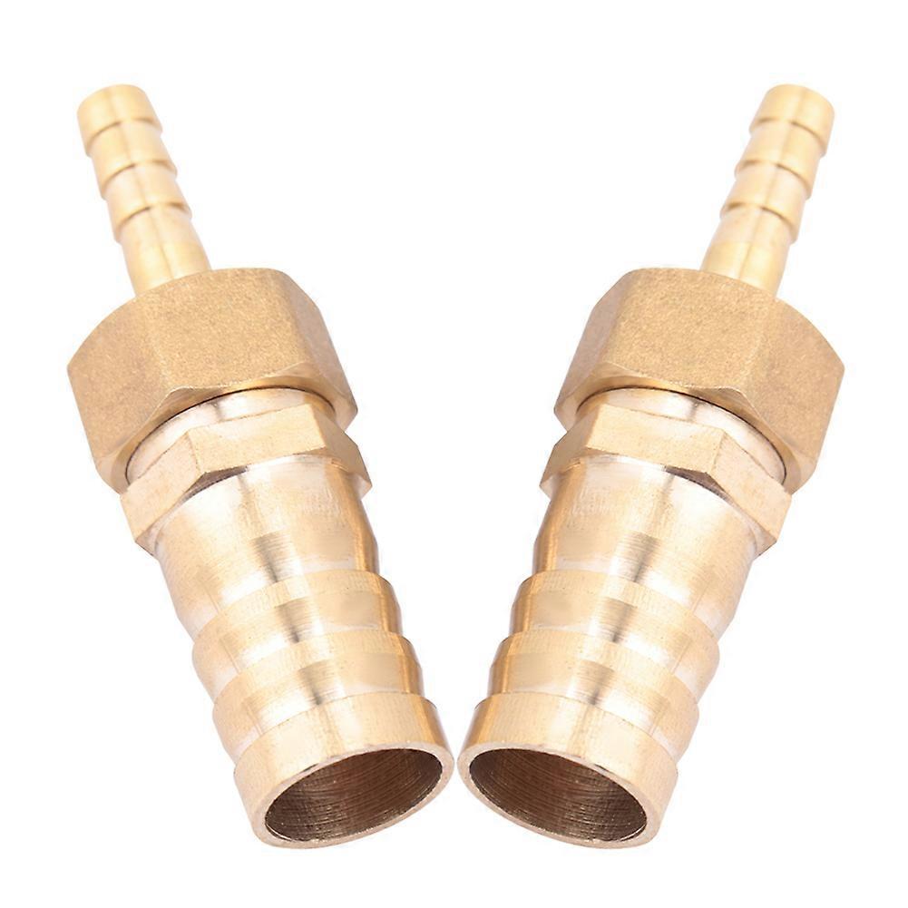 Brass Fitting Hose Barb Tail Reducer Reducing Plug Connector (6mm-16mm 2pcs)