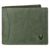 Зеленый кожаный бумажник WildHorn для мужчин I 9 слотов для карт I 2 валютных и потайных отделения I 1 молния.