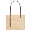 Loewe Basket Woven Square Raffia And Calfskin Leather Tote Bag Women Tote Bags Natural Walnut A223099X02-9943