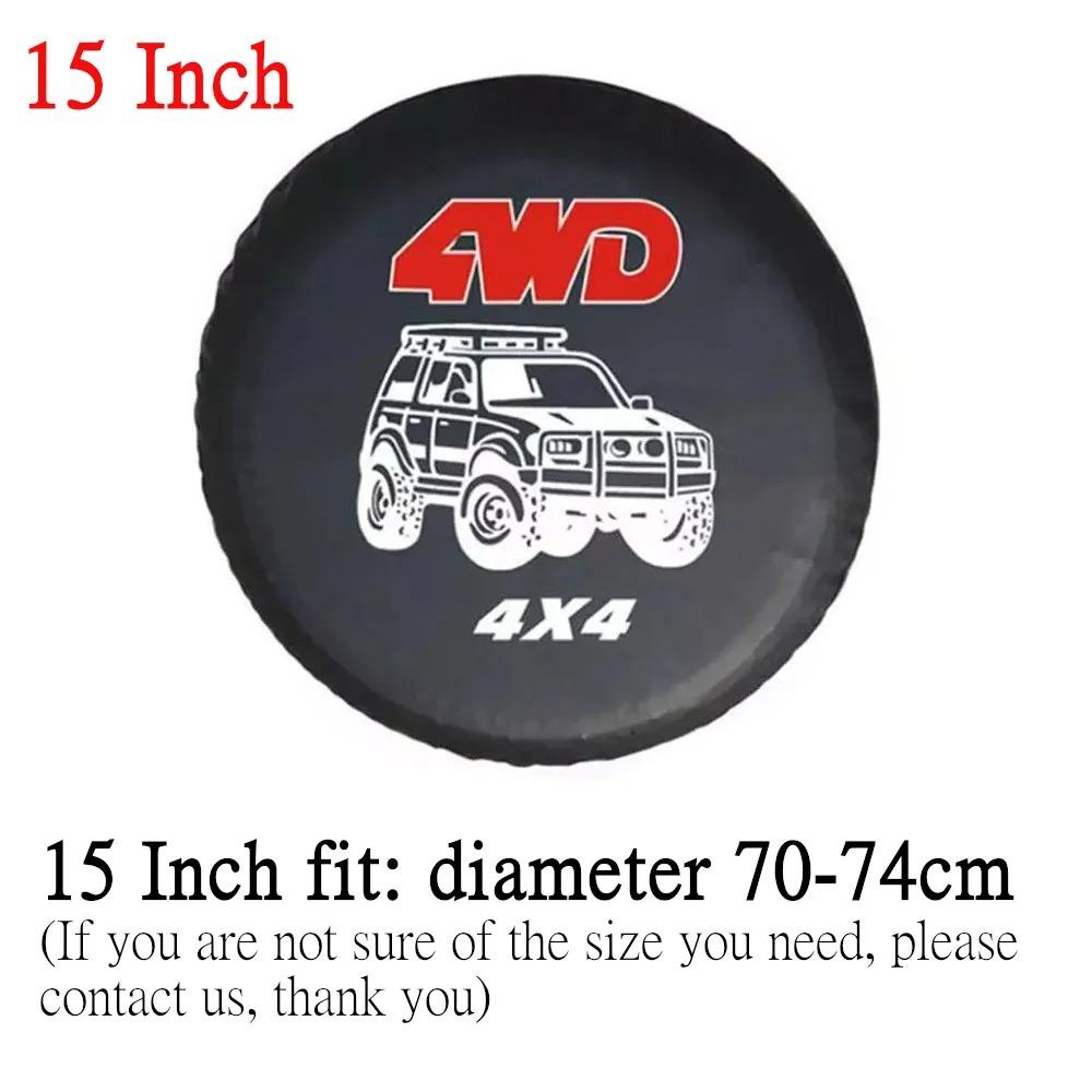 14" 15" 16" 17" дюймов 4WD 4x4 ПВХ кожаный чехол для запасного колеса, чехол, сумка, протектор, автомобильные шины 14 дюймов для Jeep Hummer