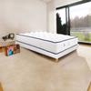 Ensemble Matelas 140x190 cm, Patriote, 27 cm, ressorts ensachés, ferme, face été/hiver + sommier blanc ep 13cm
