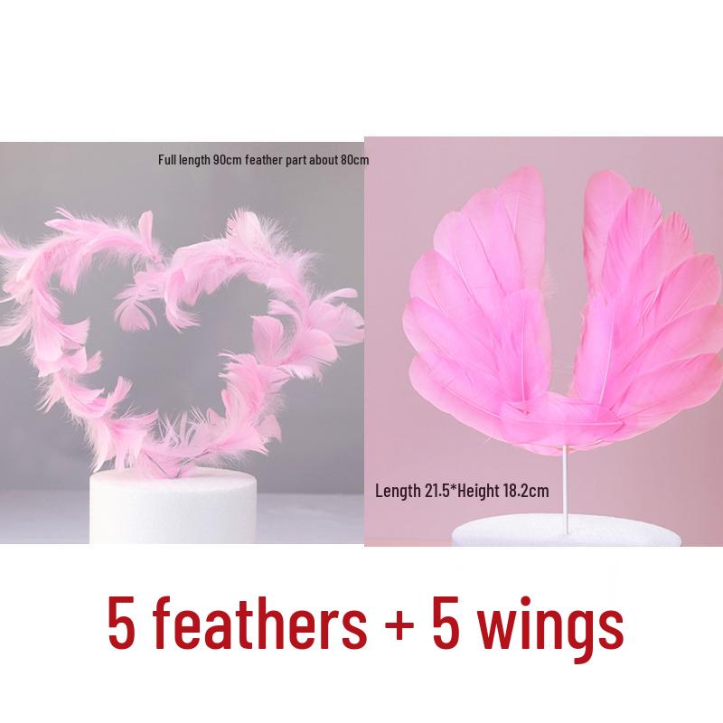 10 Топперов и украшений для торта в виде перьев ангельских крыльев