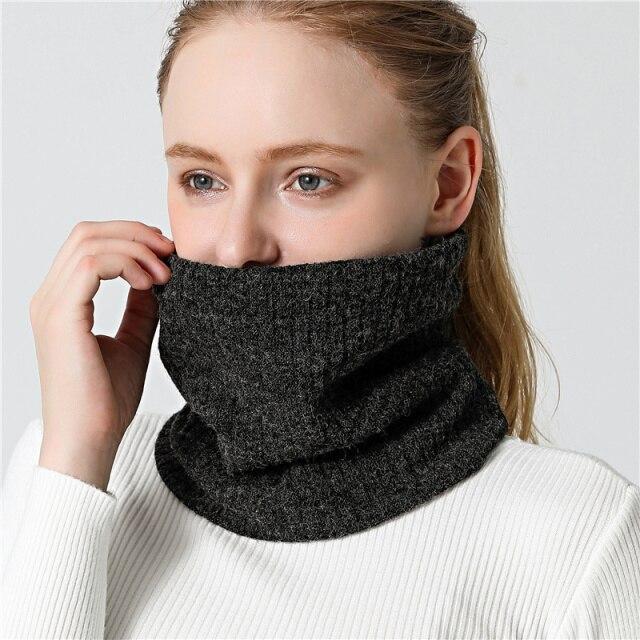Новинка 2021 года, вязаный теплый шарф унисекс, зима-осень, кольцо, мужская и женская бандана, однотонный платок, плюшевый снуд, цветной уличный спортивный Bufanda