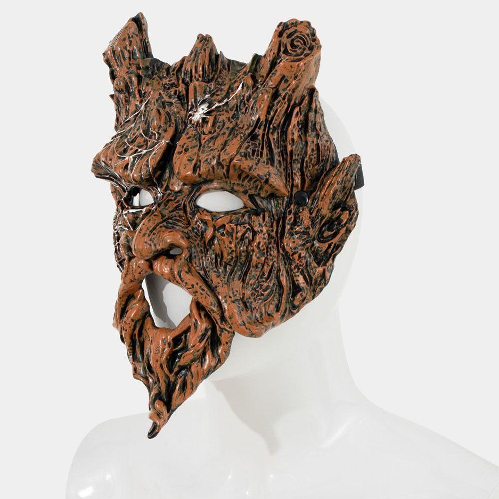 Realistic Tree Man Mask Spider Web Pattern Tree Ghost Mask Halloween Cosplay Mask Costume Party
