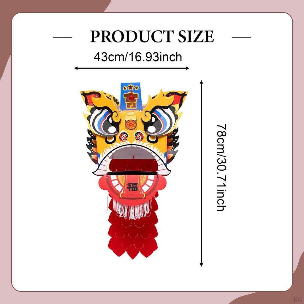 Набор для поделок «Китайский танец льва», Годовое украшение, Головной убор ручной работы для