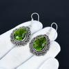 Unique Peridot Gemstone Earrings, 925 Sterling Silver Earrings, Silver Earrings For Gift, Peridot Dangle Drop Earrings For Valentine's Day Gifts