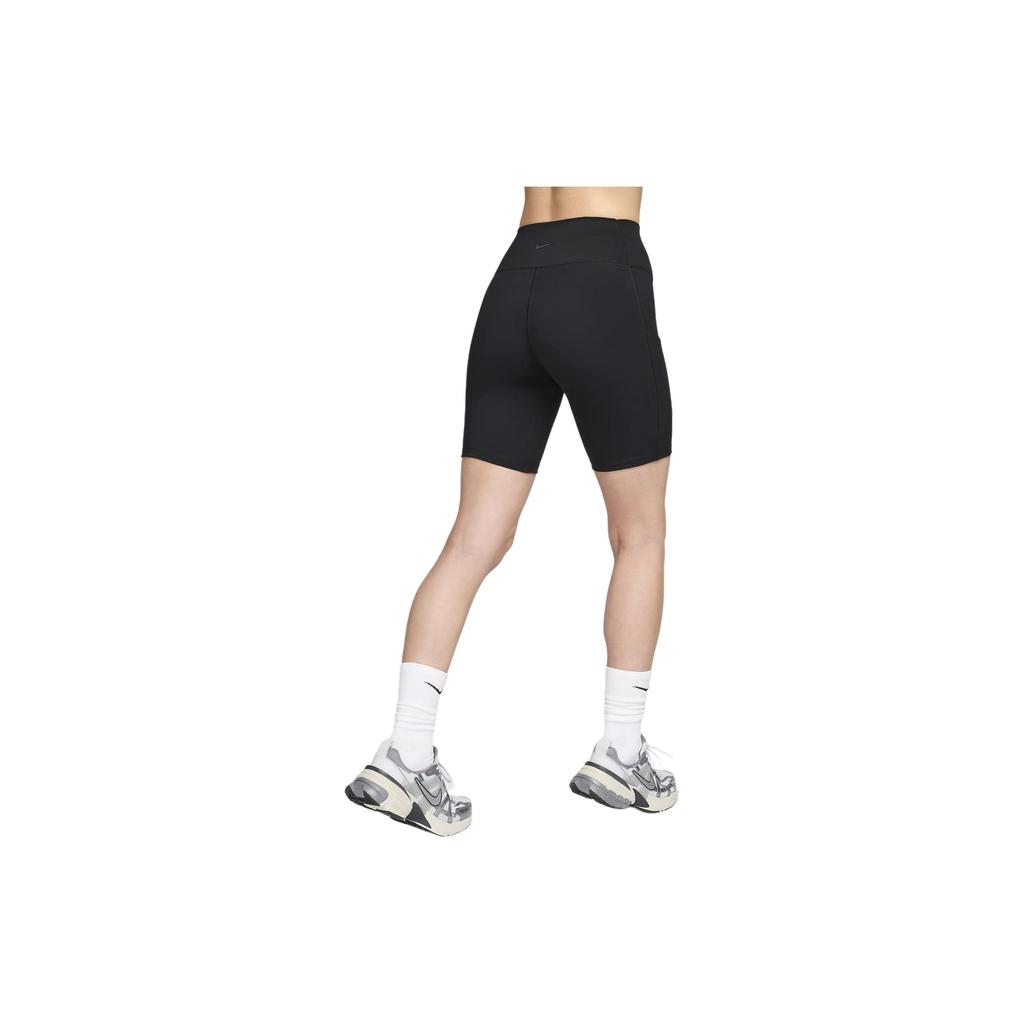 Nike Solid Outdoor High Waist Slim Fit Casual Shorts Women Bottoms Black FZ6758-010