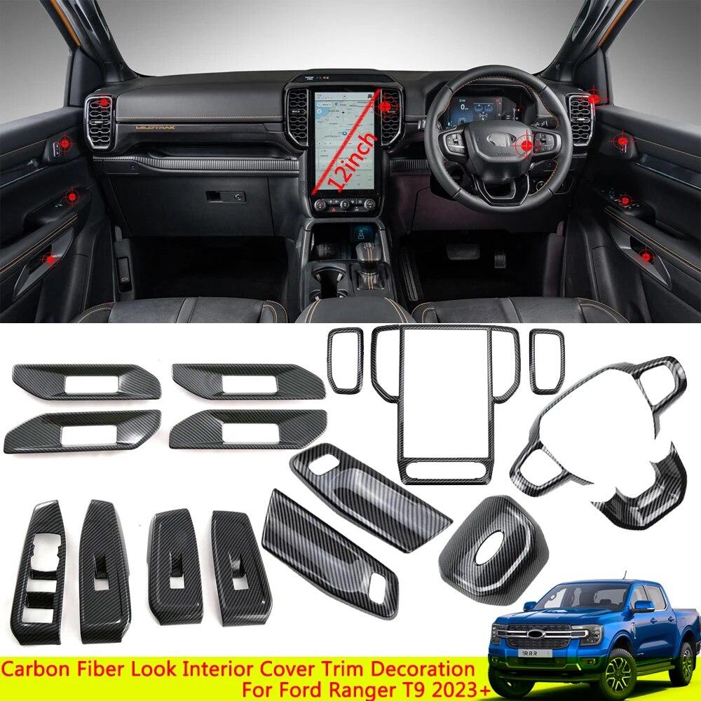Украшение для салона автомобиля из углеродного волокна для Ford Ranger T9 2023 2024