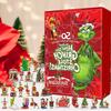 Christmas Advent Calendar 2024 24Pcs Green Elf Figures Christmas Countdown Calendar Cartoon