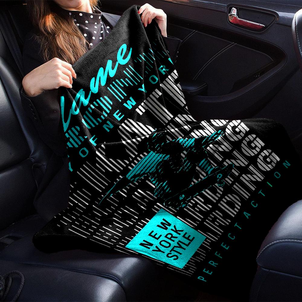 Custom Name skateboard Theme Printed Blanket - Perfect for Couch, Bed, Travel & Outdoor Use | Machine Washable, Cozy & Durable.