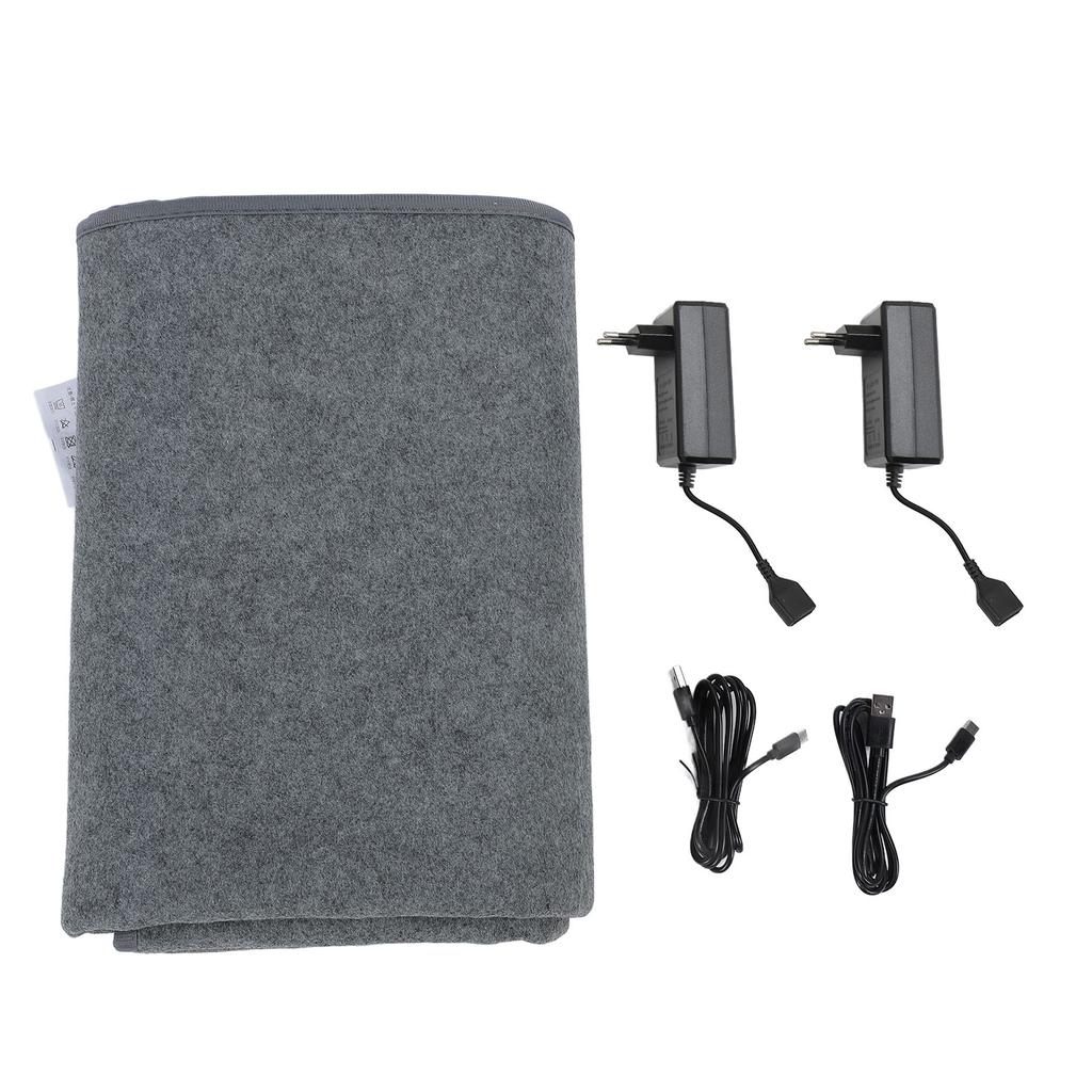 Одеяло с подогревом, электрическое, 63x59 дюймов, 3 уровня нагрева, двойной контроль, автоматическое выключение, можно стирать, быстрый нагрев