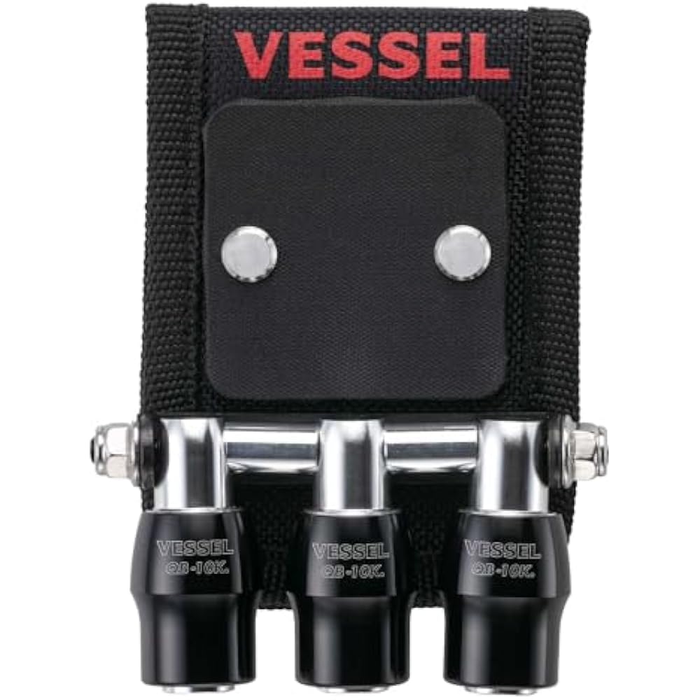 VESSEL (VESSEL) QB-10MB3K Quick Catcher Triple Holder with Magnet, Black