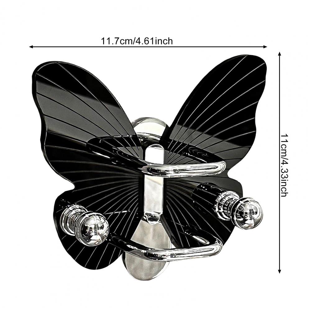 Самоклеящийся настенный держатель для расчесок в форме бабочки, стойка для хранения расчесок с крючком, прочная, надежная, стойка для заколок