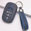 Мягкий силиконовый ремешок-брелок для автомобильного ключа Honda Fit Civic Accord Inspire HRV CRV Pilot Odyssey ZR Сотовая текстура Полосатая гоночная текстура Держатель брелока Защитник