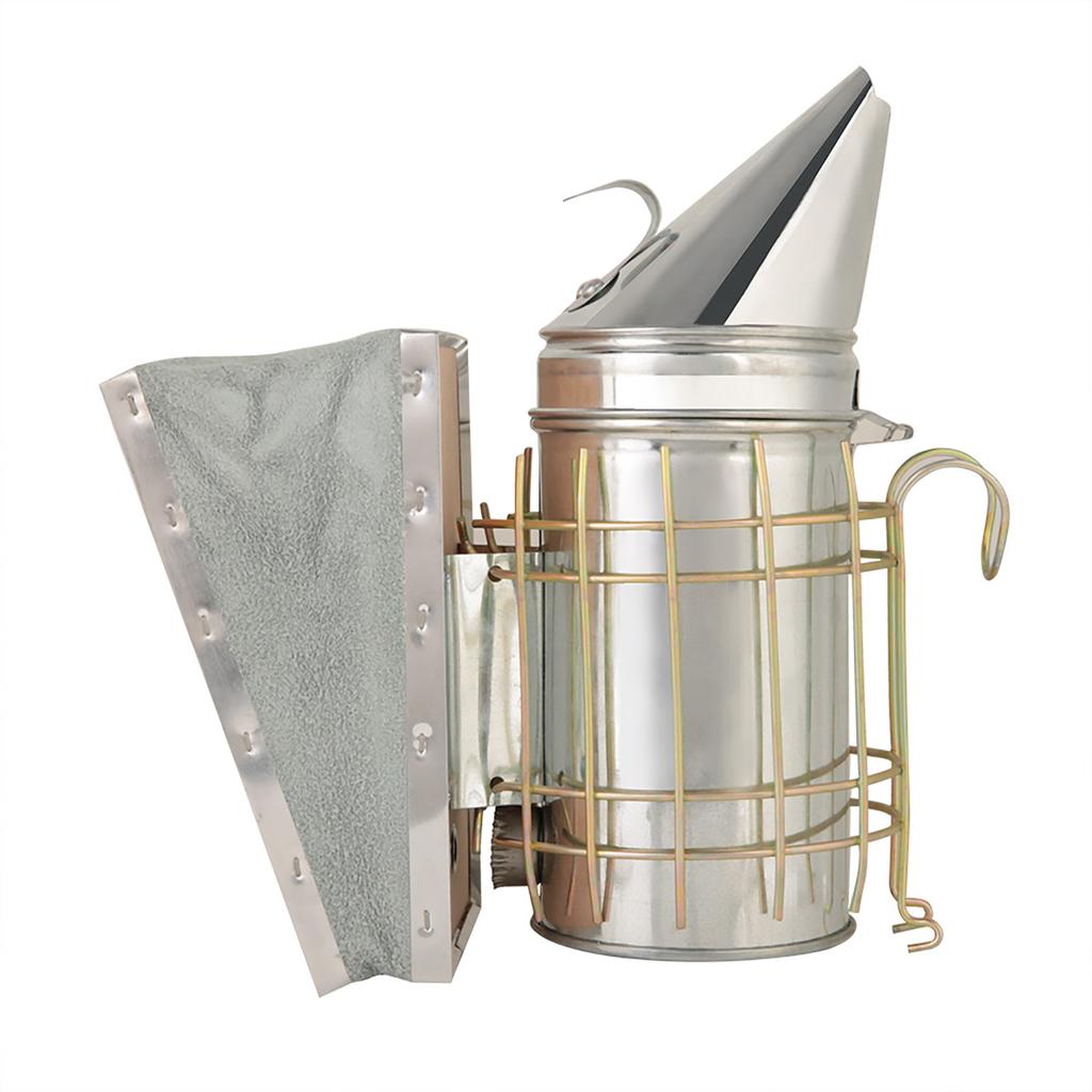 Galvanized Iron Beehive Smoker with Heat Shield Beekeeping Equipment