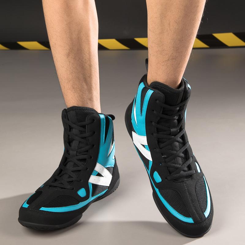 Men/Women's Boxing Boots High -Gang Terrace Blood Blood Forever Professional Competition Training Youth Taekwondo Boots Motorcycle Boots